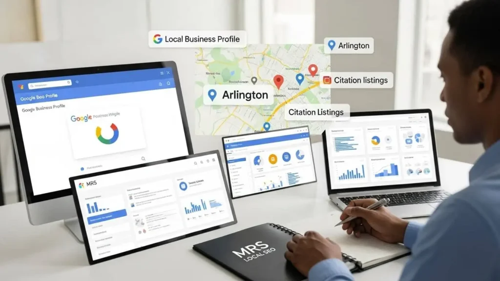 Local SEO services in Arlington VA including Google Business Profile optimization by MRS Local SEO